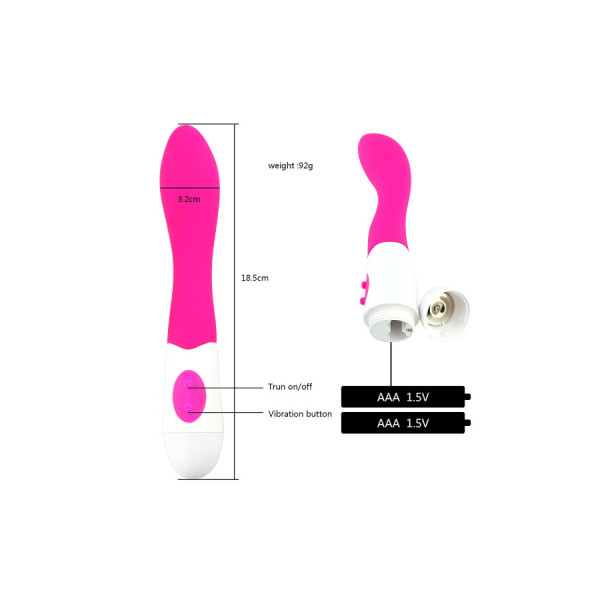 Vibromasseur rose incurvé point G 